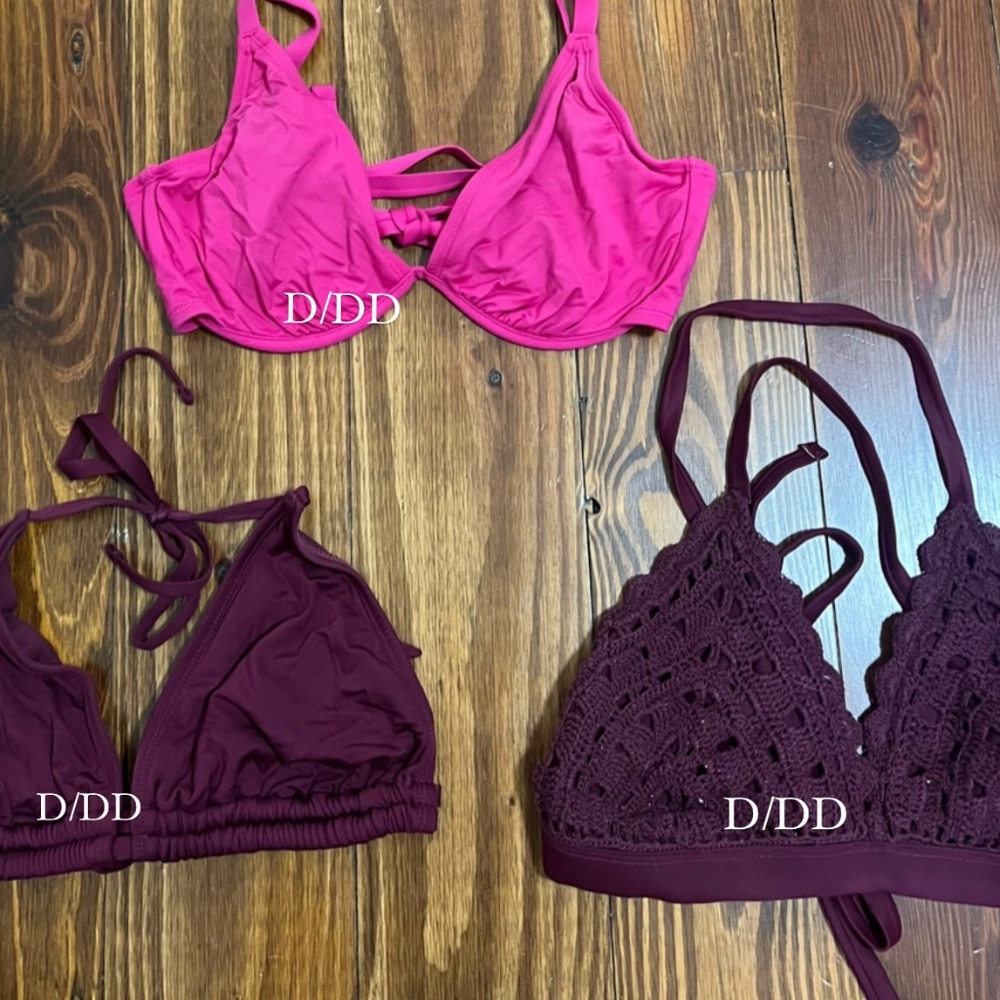 Pink/Maroon Bikini Tops